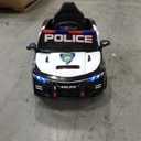 12V Police Car Ride On Car for Kids, Ride on Toy with Remote Control, Emergency Alert Tones, Megaphone, Flashing Lights, Music, Spring Suspension