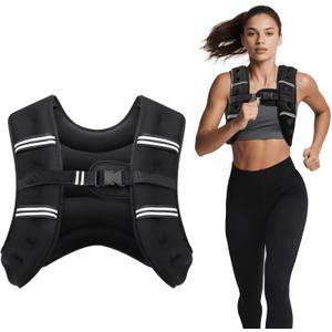 Ragebby Weighted Vest, 11lb for Men, Women with Reflective Stripe, Weight Vests Adjustable for Workout, Strength Training, Running, Fitness, Muscle Building, Weight Loss