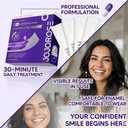 2 x Teeth Whitening Strips, Purple Whitening Strips for Teeth, 30 Count Stain Removing Whitening Strips for Daily Oral Care, Easy to Use Teeth Brightening Strips for Coffee, Tea & Wine Stains
