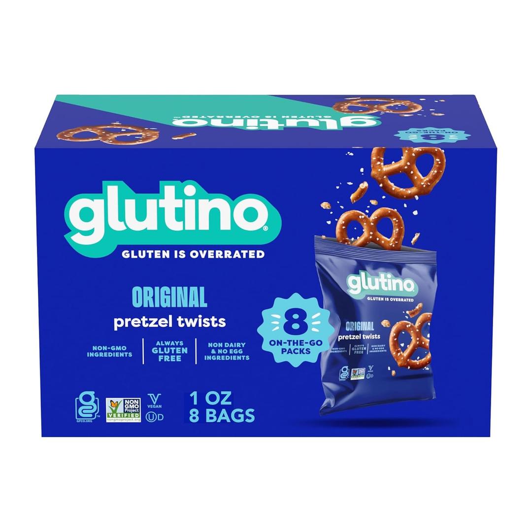 Glutino Gluten Free Pretzel Twists, Gluten Free Snacks, 1 oz. 8-Count (EXP 09/08/26)