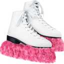 Ice Skate Guards Fuzzy Hockey Soakers for Figure Skates Guards for Girls Boys Youth Women Men Adult (Pink), Size: S Size