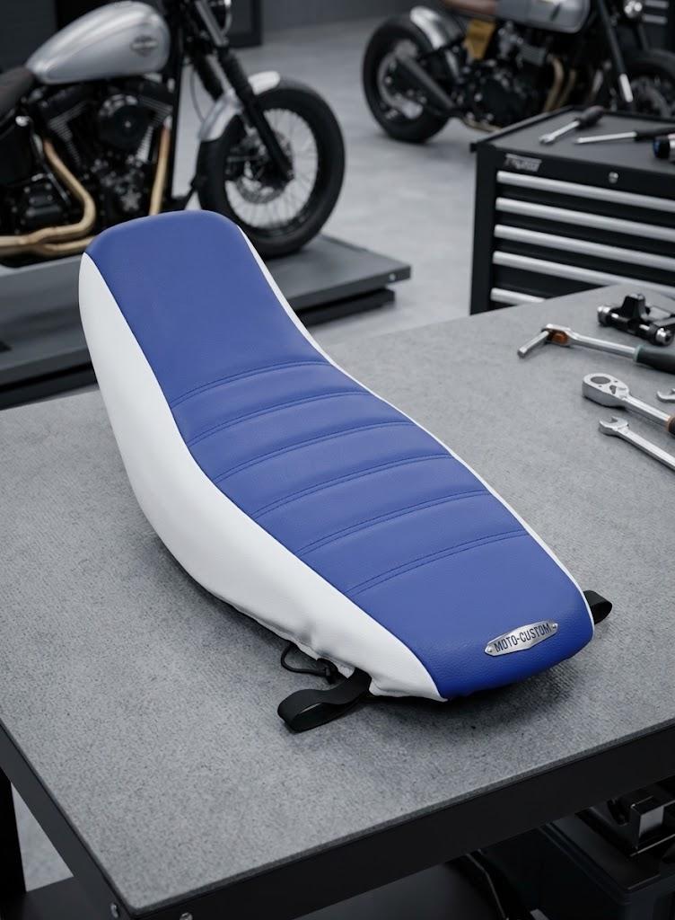 Blue motorcycle seat cover 18" x 36"