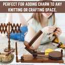 DE LIMRA CREATIONS Rosewood Yarn Winder & Swift – Large Handcrafted Wooden Yarn Winder for Crocheting, Knitting, Weaving – Heavy-Duty Natural Wood Ball Winder – Smooth, Tangle-Free, Durable Winder