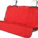 Back Seat Cover for Car Trucks Van SUV,Waterproof Rear Bench Towel Seat Covers for Dogs and Kids,Automotive Backseat Protector (Red)