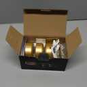 EZVALO Picture Lights for Wall, 2000mAh Rechargeable Battery Magnetic Poster Lights with 3 Color Temps & 12 RGB, Remote Dimmable Timer Painting Light, Wall Decor Light for Art Display, Frame (3 Pack) (Gold)