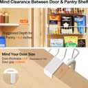 Delamu Over The Door Pantry Organizer, 8-Tier Metal Pantry Door Organization and Storage for Easy Install, Hanging Spice Rack Seasoning Shelves, Door Organizer for Kitchen, 4.65"D x 18"W x 65"H, White
