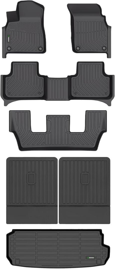 ANBINGO®Fit for Audi Q7 Floor Mats 2020-2025 All Weather Mats for Q7 2020-2025 for Audi Q7 Car Mat TPE Car Matt Rugs for Q7 Rubber Trunk Carpet for Q7