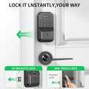 Keyless Entry Front Door Lock Set: Fingerprint Smart Lock with Keypad Auto-Lock & Deadbolt for Easy Install Family Houses