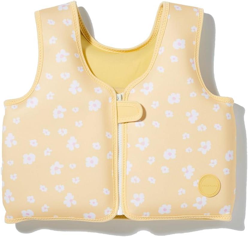 SUNNYLiFE Swim Vest - Constructed with Neoprene Plus a Secure Front Zip and Develop Water Confidence. | Toddler Swim Vest (3-6 yrs, Princess Swam Buttercup)