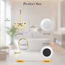 12 Pack Bow Shower Curtain Hooks,Decorative Rings with 12 Pcs Shower Curtain Weights,Metal Rustproof Bow Knot,Bow Curtain Hooks for Bathroom,Living & Nursery Room Art Decor Accessories(Gold)