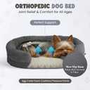 Soft Donut Dog Bed for Small Dogs, 28" Orthopedic Comfort Pet Sofa Couch with Egg Crate Foam, Washable Cover & Non-Slip Bottom, Cozy Cat Couch with Bolstered Sides, Grey (28")