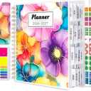 Planner 2026-2027, Large 18 Months Academic Daily Weekly Monthly Planner Yearly Agenda Jan. 2026June. 2027, 7.9" x 9.8", Page Tabs, Separator Page, Pocket Folder, Bookmark, Stickers, Sticky Note Set