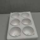 Brajttt Flower Pots, 4 Inch Cylinder Ceramic Plant Pots with Connected Saucer, Mini Ceramic Planters for Succulent and Little Snake Plants (6 Pack, White)