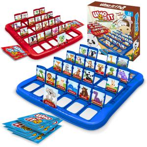 Classic Animal Guessing Board Game for Kids Ages 3 and Up  Who is It?  Two-Player Logic Deduction Game to Boost Cognitive Skills, Family Fun  Travel Friendly Educational Toy
