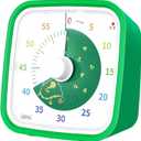 Yunbaoit Visual Timer with Protective Case, Dinosaur Disk 60 Minute Countdown Timer for Kids and Adults, Silent Time Management Tool(Green Dinosaur)