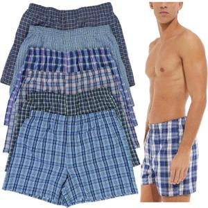 ToBeInStyle Men's Classic Multicolor Boxer Briefs in 3 or 6 Pack (Medium)