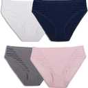 Pack of 4 Fruit of the Loom Women's Breathable Underwear, Moisture Wicking Keeps You Cool & Comfortable, (6, Coolblend - Hi Cut )