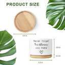 Cute Succulent Planter, Flower Cactus Plant Pot Gifts, Going Away Farewell Thank You Inspirational Employee Appreciation Gifts for Women Men Coworkers Boss Lady Manager (No Plants)