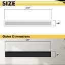 Linear Bar Air Grille 32" X 4", Aluminum Air Supply/Return Grilles,Easy Air Flow,Removable Grille/Door-HVAC Air Vent Cover,White[Outer Dimensions: 32.8"w X 4.8"h]