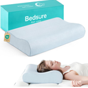 Bedsure Cervical Neck Pillow for Sleeping, Odorless Memory Foam with Cool-Touch Ice Pillowcases, Ergonomic Contour Pain Relief, Dorm Neck Support Pillows for Side, Back, Stomach Sleepers