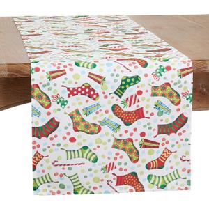 Christmas Stockings Table Runner (16"x108") Christmas Stockings Table Runner (16"x108")