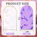 7.2ft Kpop Themed Arch Backdrop Purple Glitter Arch Stand Cover with Lightning Patterns Kpop Theme Decoration for Birthday Concert Photo Booth