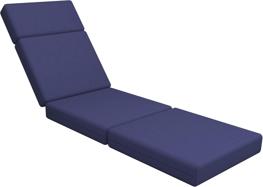 Chaise Lounge Cushions Outdoor, 72 x 21 x 4 Inch Lounge Chair Cushions for Outdoor Furniture - Waterproof Lounge Patio Replacement Cushion, 4In Fade-Resistant ThickPatio Chaise Lounge Cushion