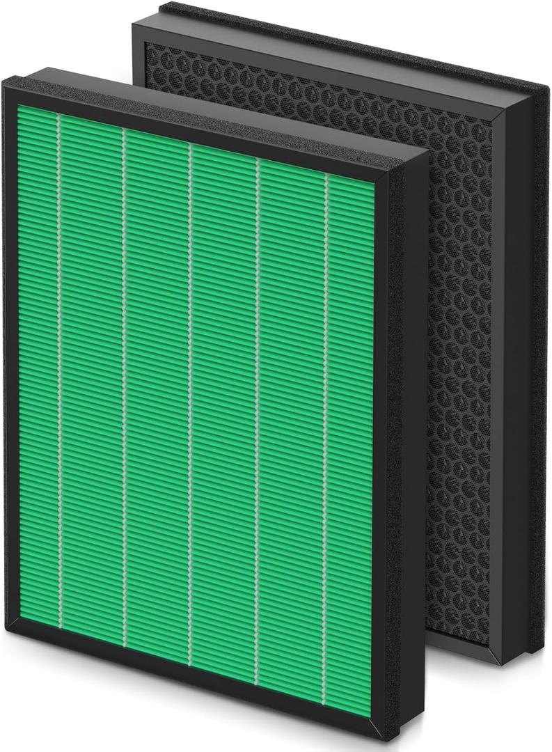 400/400S Replacement Filter for Coway AIRMEGA Max2 400 400S 400(G) 400S(G) Air Purifier, Max2 Green HEPA and Active Carbon Filter Set, AP-2015-FP, 1 Set
