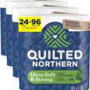 Quilted Northern Ultra Soft & Strong Toilet Paper, 24 Mega Rolls = 96 Regular Rolls, 5X Stronger, Premium Soft Toilet Tissue with Recyclable Paper Packaging
