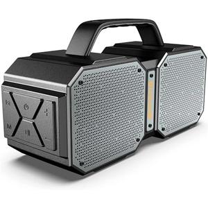 BUGANI Shock Bluetooth Speaker, Portable Bluetooth 5.3, Waterproof, 60W Super Power, Outdoor Speaker, Black(New Model)