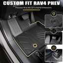 Floor Mats & Cargo Liner for 2026 Toyota RAV4 PHEV(Suitable for Plug-in Hybrid), All Weather TPE Custom Fit Floor Mat Set with Waterproof Anti-Slip Protection,Accessories for 2026 RAV4 PHEV