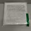 Funmit 6" Louvered Vent Cover Stops Birds Nesting for Outside Dryer Exhaust Air Vent Cover with Screws for Easy Installation (White)