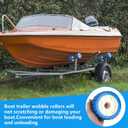 Boat Wobble Roller 5"x3", Boat Trailer Roller Marine Ribbed Wobble Roller Boat Trailer Wobble Roller Assembly with Washers and pins for Boat Yacht Trailer