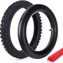 Wear-Resistant, Hyssk 60/100-14 (2.50-14) 6PR DOT-Certified, Heavy-Duty Dirt Bike Front Tire and Inner Tube, for CRF70/110, KLX110, 110cc & 125cc Off-Road Pit Bike