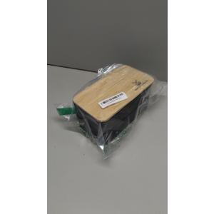 Bento Box Adult Lunch Box Set with Compartments – Stackable Dual-Layer Lunch Containers for Men & Women, Lightweight & Durable, Black Base & Wood Grain Lid, for Work, School, Travel, Meal & Prep