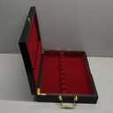 GENRICE Wooden Silverware Chest without Silverware, Silverware Box Storage for Silver, Silverware Case with Handle and Felt Lined, Flatware Chest for 12 sets of Utensils