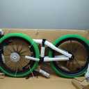 cubsala Freestyle BMX Bike, 20 Inch Yaphet Bicycle for Teen Beginner Adult Riders, Bike with 360° Rotating Handlebar and 4 pegs, Black with Green Tires