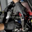 PACIFIC PPE 8 Mil Heavy Duty Black Nitrile Gloves, Chemical Resistant, Food Safe, Latex Free Disposable Gloves for Mechanic, Cooking, and Cleaning, X-Large