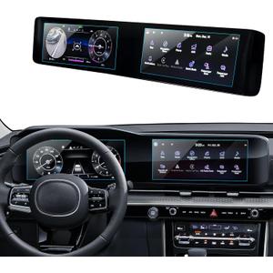 Car Screen Protector for 2022 2023 2024 2025 Kia Carnival KA4 (EX/SX/SX Prestige) Accessories Navigation & Dashboard Touchscreen Protector Film Tempered Glass HD Clear 12.3''