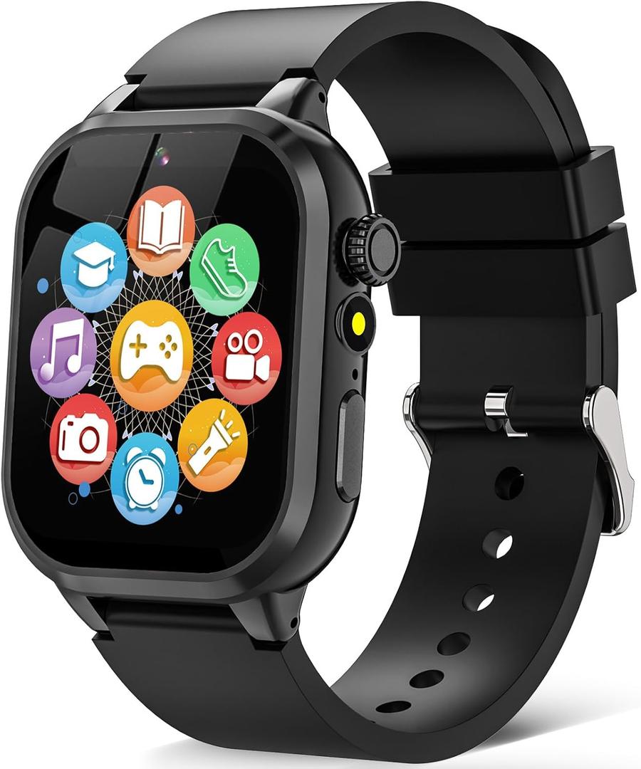 OVV Kids Game Smart Watch 1.54" HD Touch Screen, 30+ Educational Games, Camera, Pedometer, Alarm, MP3 Player, Auidobook, Learn Card,Time Tools, Parental Control, Wrist Watches for Boys Girls Age 4-12
