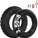 3.50-8 Tire with Inner Tube with TR87 Angled Valve Stem | Compatible with Monkey Bikes Z50s Z50As Z50Rs Z50RDs Mini Trail Bikes, Inner Tube Replacement for Off-Road Bikes