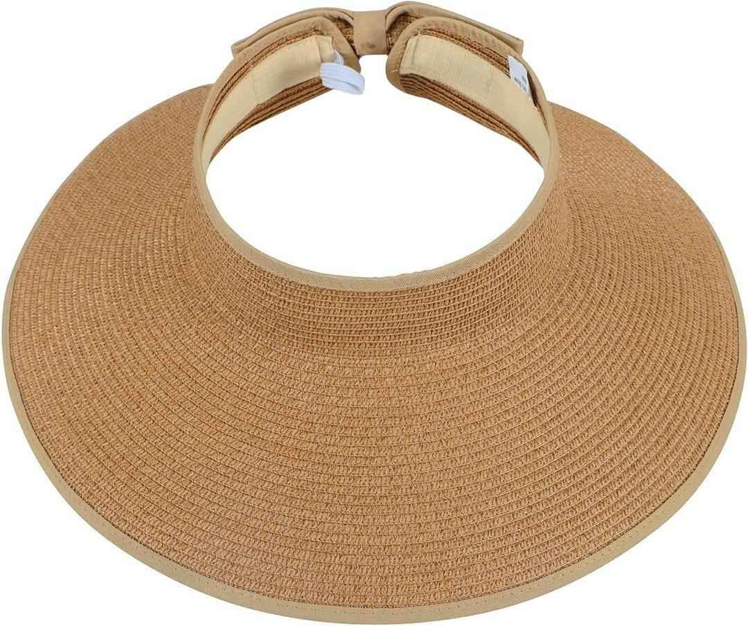 Sun Hats for Women Fashionable Womens Wide Brim Hat Roll-up Straw Sun Visor Hat