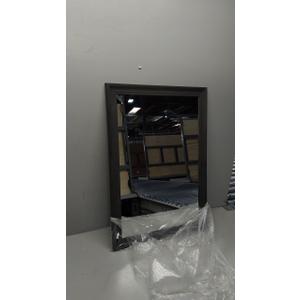 Black Wood Framed Wall Mirror 17 1/6 x 26" 