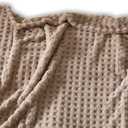 Soft Cozy Fuzzy Fleece Throw Blanket, Waffle Light Taupe, 50x60 Inches  Lightweight, Fluffy, and Warm 3D Jacquard All-Season Blanket for Couch, Bed, Sofa, Home Decor, Camping, and Travel