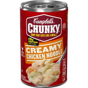 Campbell's Chunky Soup, Creamy Chicken Noodle Soup, 18.8 Oz Can (EXP 04/24/27)