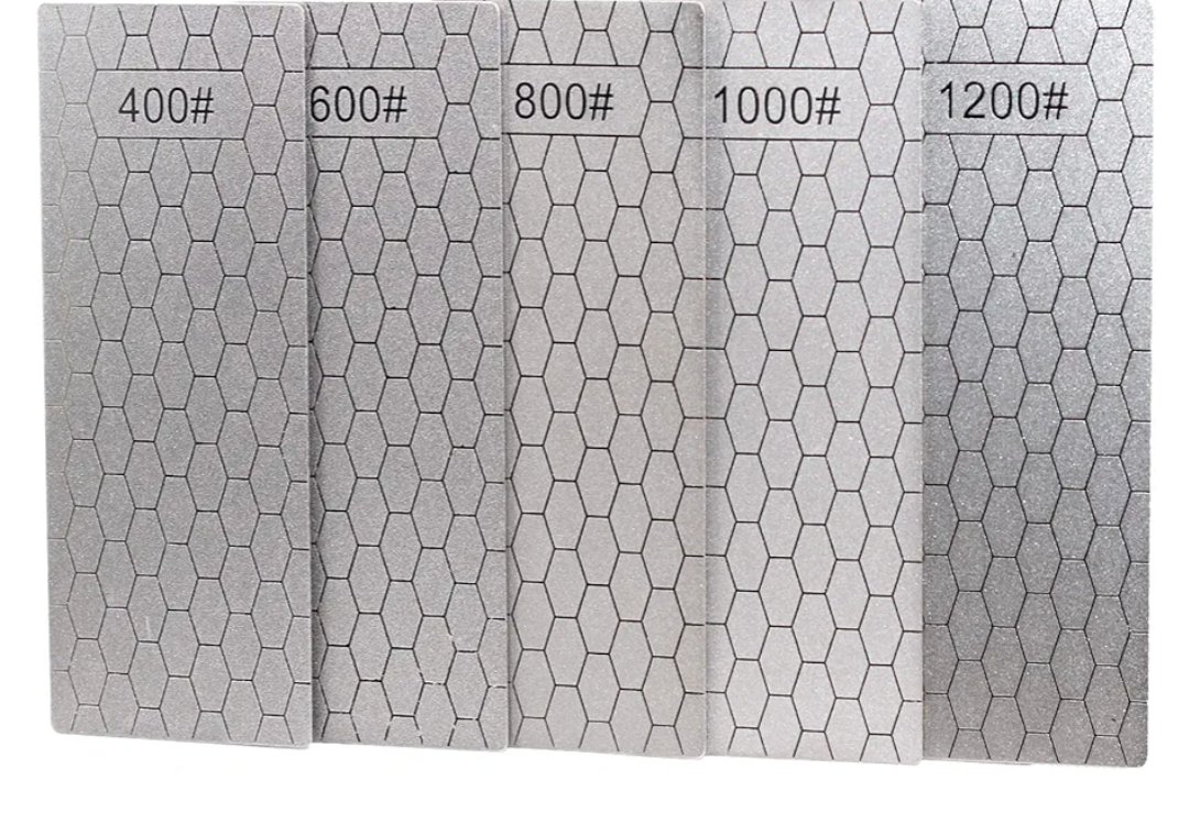 5 Pieces Diamond Sharpening Stone Set,Diamond Lapping Plate Coarse/Medium/Fine Grit Sharpener,400/600/800/1000/1200 Grit