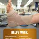 2 x Doctor's Select Copper Ankle Compression Sleeve - Toeless Compression Socks, Copper Ankle Brace for Women, Ankle Support for Men, Compression Socks for Plantar Fasciitis, Beige (Large, Beige - 1 Pair)