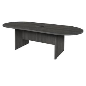 Regency Legacy Racetrack Conference Table with Tabletop Power & Data Port, 120", Ash Grey