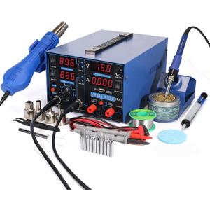 YIHUA 853D USB 3A-Three Tools- Soldering Station, Hot Air Rework Station and Power Supply 0~3A, 0-15V with output and test modes. Also C/F display, Digital Cal, Sleep Function YIHUA 853D USB 3A-Three Tools- Soldering Station, Hot Air Rework Station and Power Supply 0~3A, 0-15V with output and test modes. Also C/F display, Digital Cal, Sleep Function