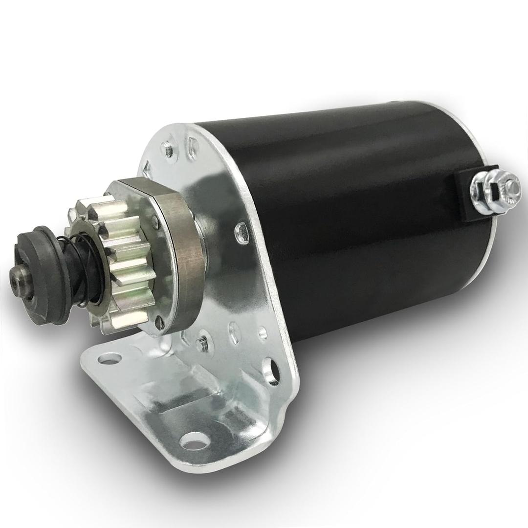 5777 Steel Gear Starter Motor Replacement for Briggs & Stratton 593934 693551 Craftsman John Deere L100 Cub Cadet LT1018 14.5 17 17.5 18 18.5 19 HP Toro New Holland LG693551 33R777 33R877
